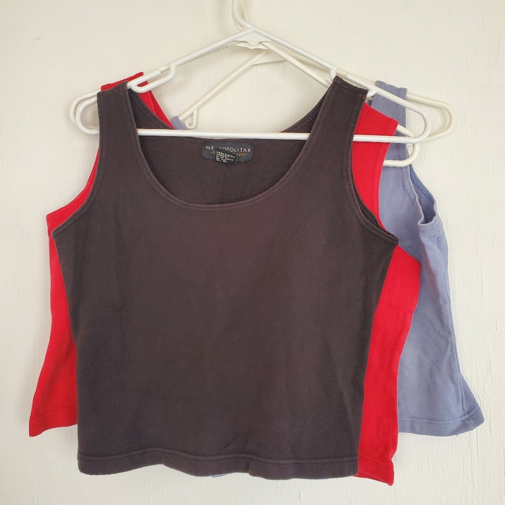 3 Vintage Metropolitan New York 10001 Tank Tops Size L